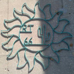 Large metal Route 66 sign